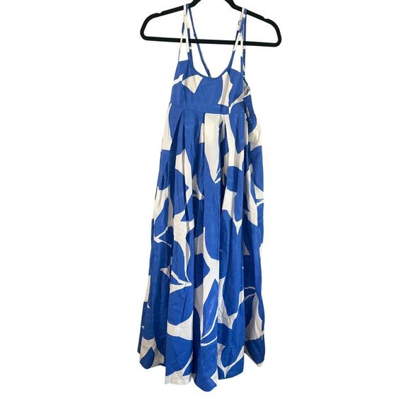 NWT Anthropologie Printed Babydoll Smock Maxi Dress XS Pockets - Picture 3 of 10